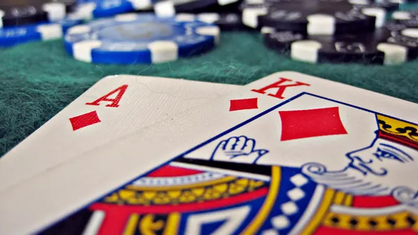 A blackjack hand